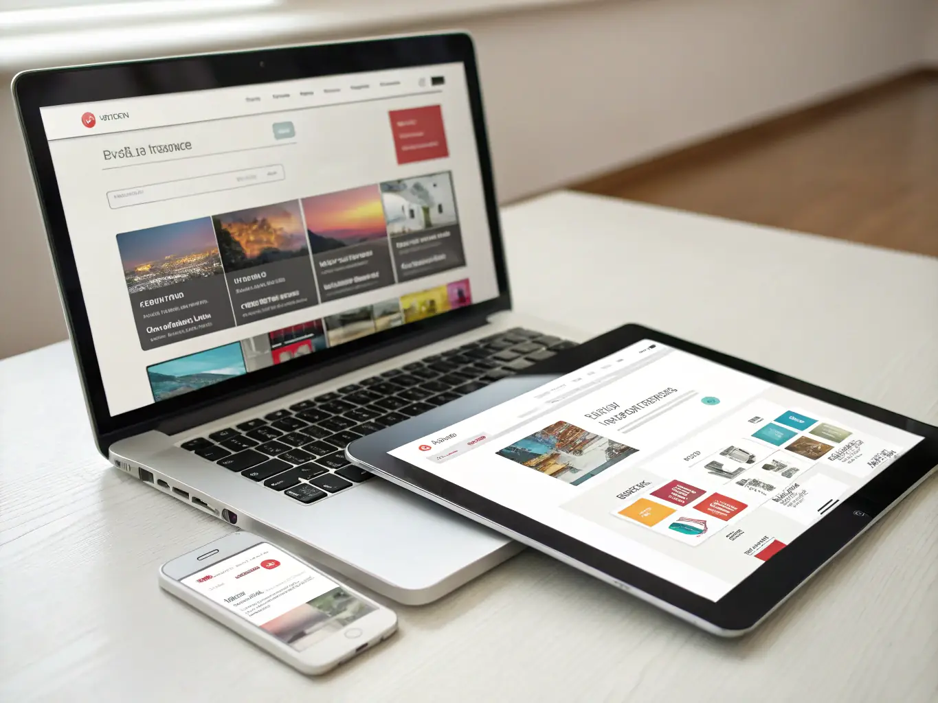 An image of a modern, responsive website design displayed on various devices, showcasing SecureWeb's ability to create engaging and effective online experiences.