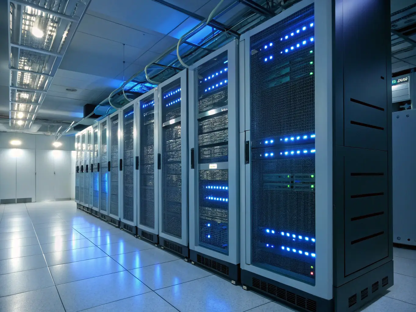 An image showcasing a secure data center with advanced security measures, highlighting SecureWeb's commitment to data protection and security.