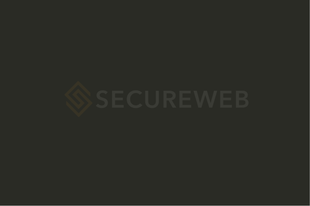 SecureWeb wordmark and logo on a dark background, introducing the Compliance-in-a-Box data protection programme for African organisations.